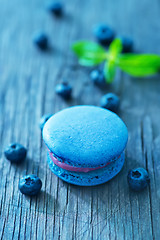 Image showing blueberry macaroon