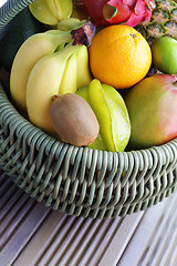 Image showing fresh tropical fruits