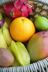 Image showing fresh tropical fruits