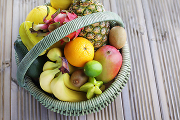 Image showing fresh tropical fruits