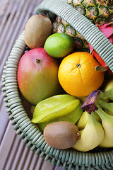 Image showing fresh tropical fruits