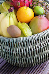 Image showing fresh tropical fruits