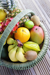 Image showing fresh tropical fruits