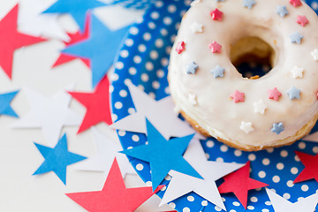 Image showing donut with star decoration on independence day