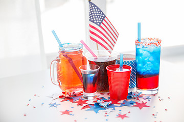 Image showing drinks on american independence day party