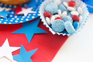 Image showing candies with star decoration on independence day