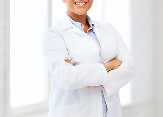 Image showing african female doctor in hospital