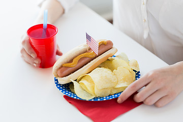 Image showing woman celebrating american independence day