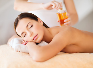 Image showing beautiful woman in spa