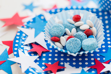 Image showing candies with star decoration on independence day