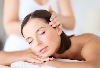 Image showing beautiful woman in spa salon