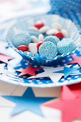 Image showing candies with star decoration on independence day