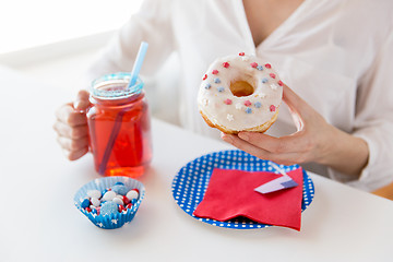 Image showing woman celebrating american independence day