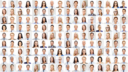 Image showing collage with many business people portraits