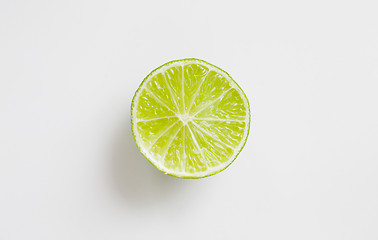 Image showing lime slice over white