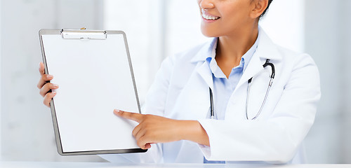 Image showing doctor with blank prescription