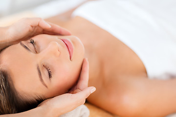 Image showing beautiful woman in spa salon