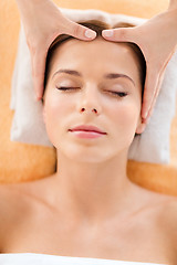 Image showing beautiful woman in spa salon