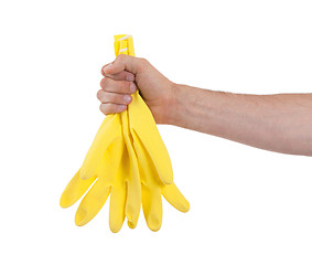 Image showing Rubber glove isolated