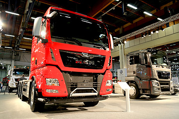 Image showing New MAN Euro 6 Trucks on Display