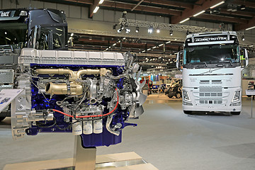 Image showing Volvo D13K540 Diesel Engine Displayed at Logistics Transport 201