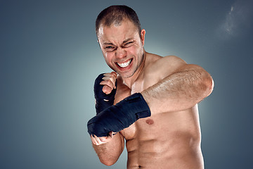 Image showing Young Boxer boxing 