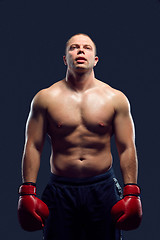 Image showing Muscular man - young caucasian boxer