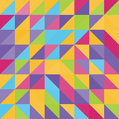 Image showing Geometric triangles background. Mosaic. 