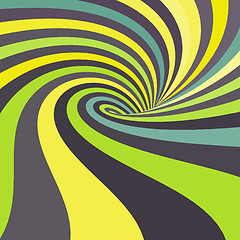 Image showing 3d spiral abstract background. Optical Art. Vector illustration.