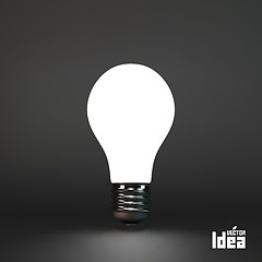 Image showing Lightbulb idea symbol. 3d vector illustration. 