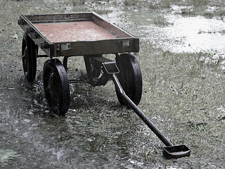 Image showing Red Wagon Rain 2
