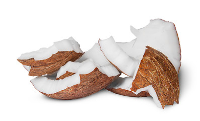 Image showing Several pieces of coconut pulp