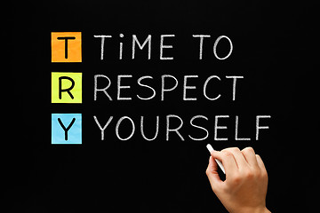 Image showing TRY - Time to Respect Yourself