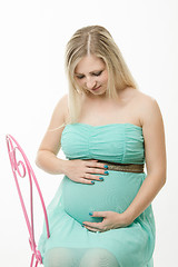 Image showing Pregnant woman expecting a baby