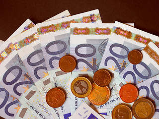 Image showing Retro look Euro bank notes