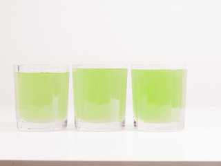 Image showing Green apple juice