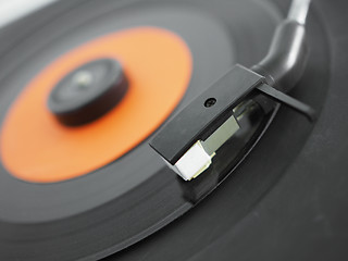 Image showing Vinyl record on turntable