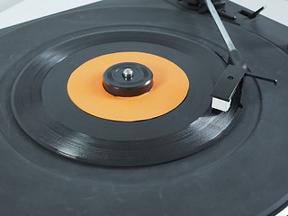 Image showing Vinyl record on turntable