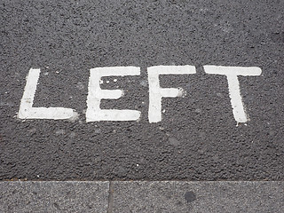 Image showing Look Left sign