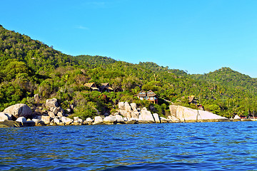 Image showing house  in thailand kho tao bay abstract of a  water   south chin