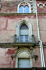 Image showing red terrace europe    water pipe