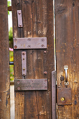 Image showing abstract  house  door     in italy  lombardy  garden