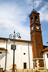 Image showing in  the santo antonino  old   church  closed street lamp 