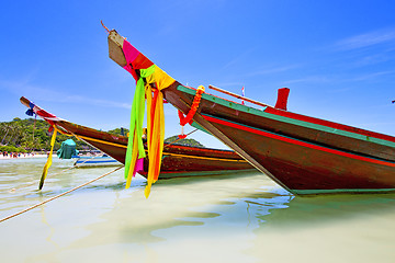 Image showing asia  the  kho tao bay  south china sea anchor