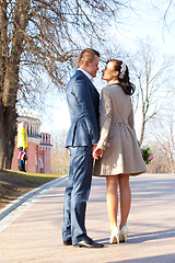 Image showing bride and groom