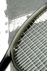 Image showing racket on the T