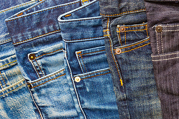 Image showing pile of jeans