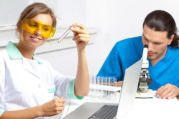 Image showing Doctor and researcher in the laboratory