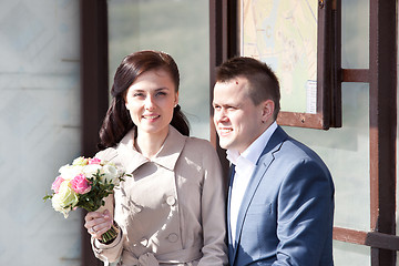 Image showing bride and groom