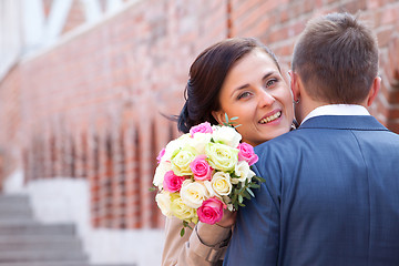 Image showing bride and groom